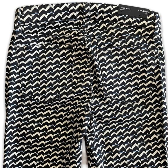 J Brand Berlin Print Super Skinny Leg Jean Mid Rise Women's Size 24 NWT - Picture 8 of 15